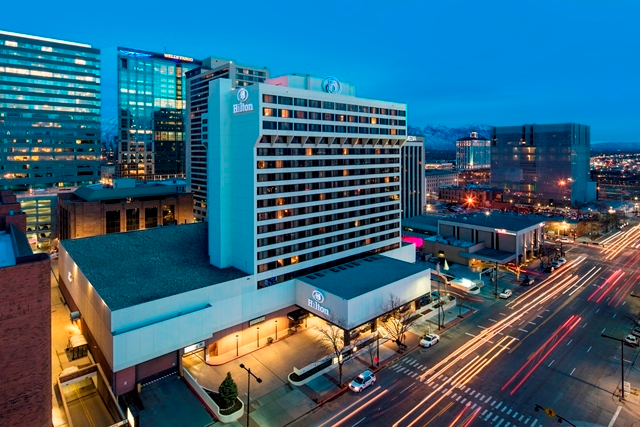 Hilton Exterior at Night Hilton Exterior at Night